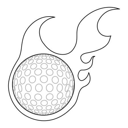 Golf sport game icon vector illustration graphic designのイラスト素材