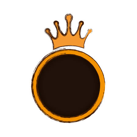 Crown decorative emblem icon vector illustration graphic designのイラスト素材