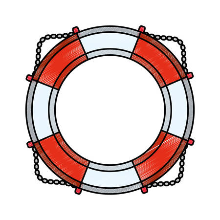 Nautical life ring icon illustration graphic designのイラスト素材