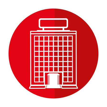 hotel bulding icon over white background. vector illustrationのイラスト素材