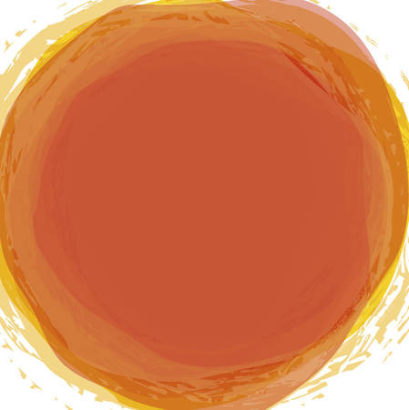 circle shape in orange watercolor . colorful design. vector illustrationのイラスト素材