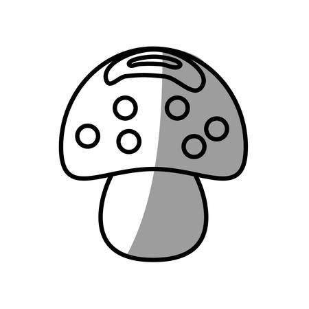 mushroom food picnic shadow vector illustration eps 10のイラスト素材