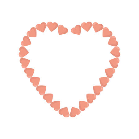 romantic heart decoration imageのイラスト素材