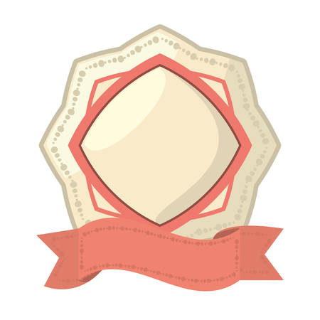 label ribbon decoration templateのイラスト素材