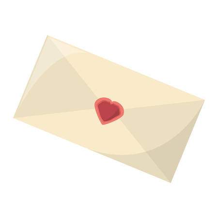 message envelope heart romanticのイラスト素材
