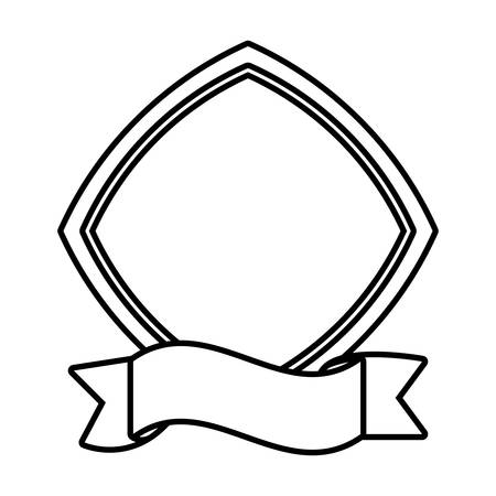 label ribbon decoration template outlineのイラスト素材