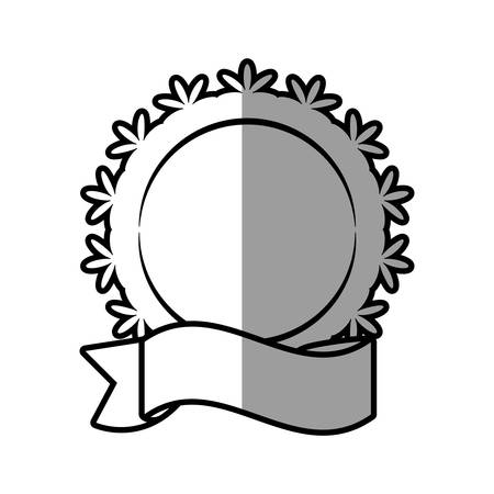 romantic label ribbon decorationのイラスト素材