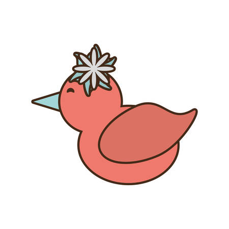 cute bird romantic conceptのイラスト素材
