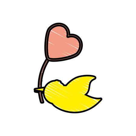 Dove balloon heart symbol image vector illustration eps 10のイラスト素材