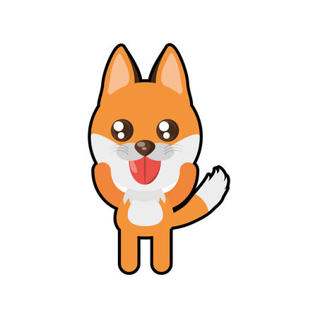 fox animal toy vector illustrationのイラスト素材