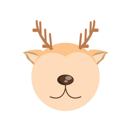 A head cute deer animal image vector illustration eps 10のイラスト素材