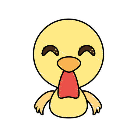 draw chicken animal comic vector illustration eps 10のイラスト素材