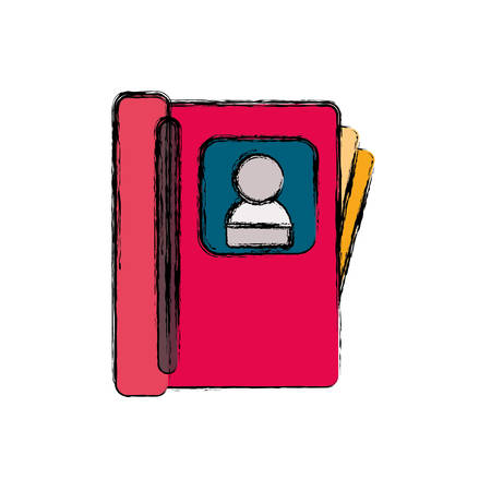 Contacts book isolated icon vector illustration graphic designのイラスト素材