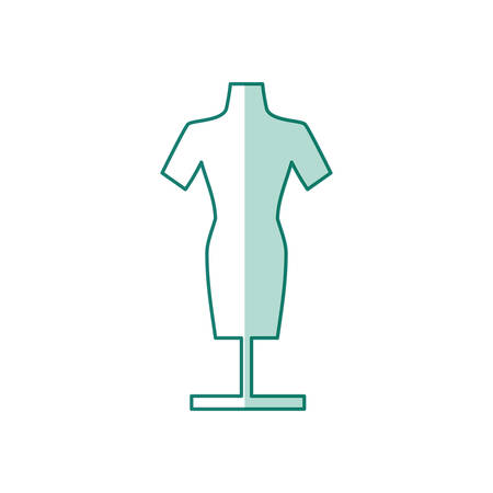 Manikin model clothes blue icon vector illustration graphic designのイラスト素材