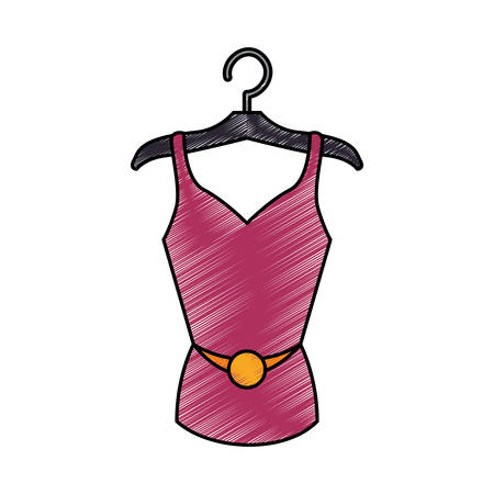 Women fashion accesory scribble icon vector illustrationのイラスト素材