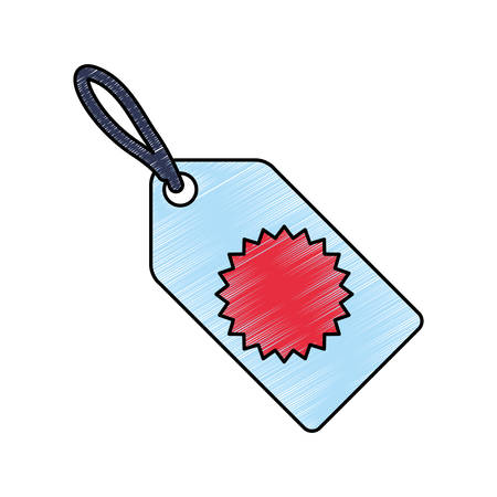 Shopping tag label scribble icon vector illustrationのイラスト素材