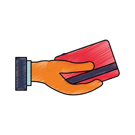 Bank credit card scribble icon vector illustrationのイラスト素材
