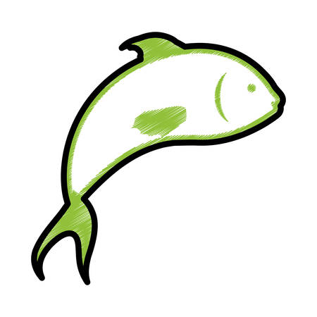 Fish sea animal symbol icon vector illustration graphic designのイラスト素材