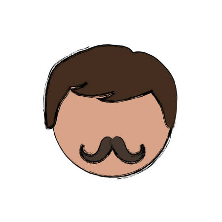 Man with mustache icon vector illustration graphic designのイラスト素材