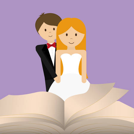get married couple bible cardのイラスト素材
