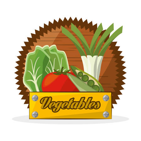 vegetables food ingredient bannerのイラスト素材