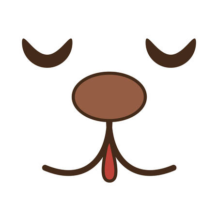 cute face animal imageのイラスト素材