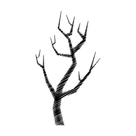tree branch hand drawing isolated icon vector illustration designのイラスト素材