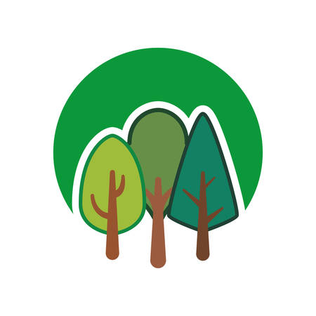 tree plant forest hand drawing isolated icon vector illustration designのイラスト素材
