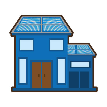 ecology house isolated icon vector illustration designのイラスト素材