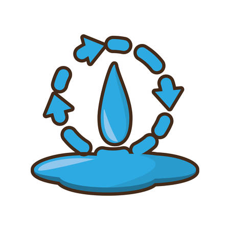 water ecological resourse isolated icon vector illustration designのイラスト素材