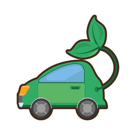 eco car isolated icon vector illustration designのイラスト素材