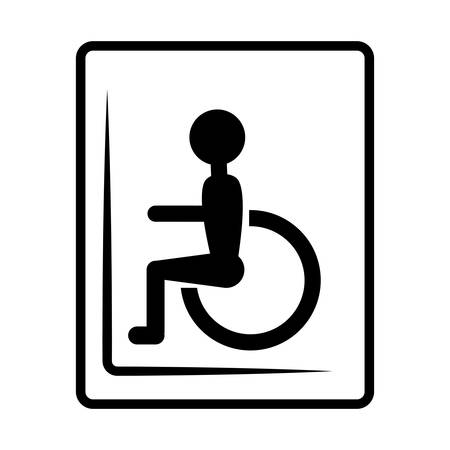 disabled zone traffic signal vector illustration designのイラスト素材