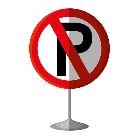 parking prohibited traffic signal vector illustration designのイラスト素材