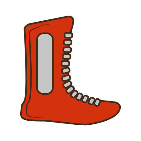 boxing shoes equipment isolated icon vector illustration designのイラスト素材