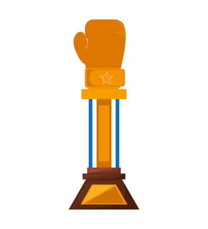 boxing award gold isolated icon vector illustration designのイラスト素材
