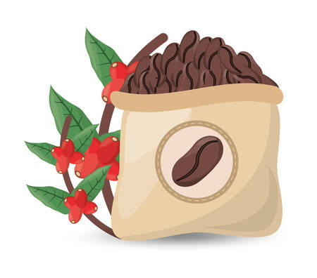coffee roasted sac tree design vector illustration eps 10のイラスト素材