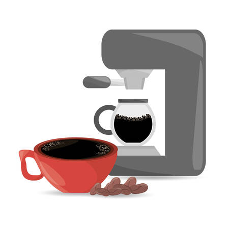 coffee maker glass cup fresh drink vector illustration eps 10のイラスト素材