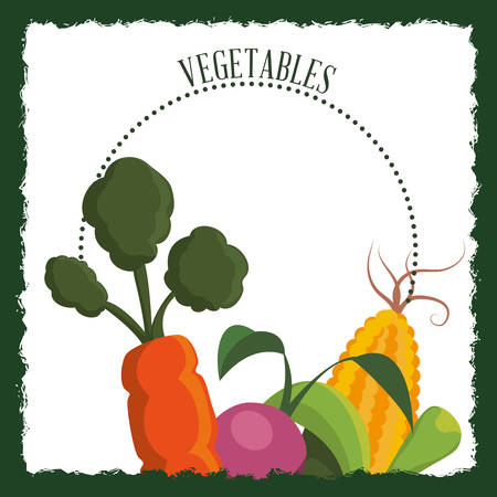vegetables fresh nutrition diet image vector illustration eps 10のイラスト素材