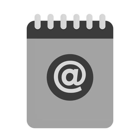 notepad icon over white background. vector illustrationのイラスト素材