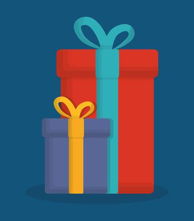 gift boxes icon over blue background. colorful design. vector illustrationのイラスト素材