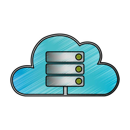 Cloud computing technology icon vector illustration graphic designのイラスト素材