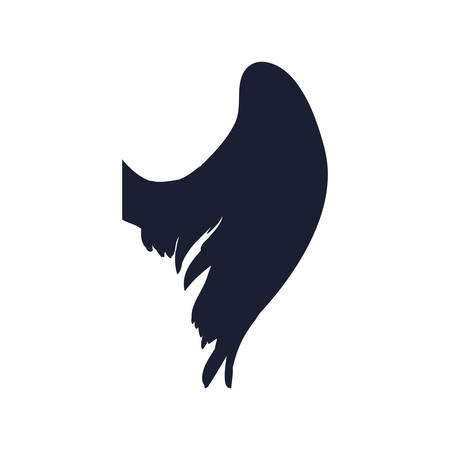 Feathers wing silhouetteのイラスト素材