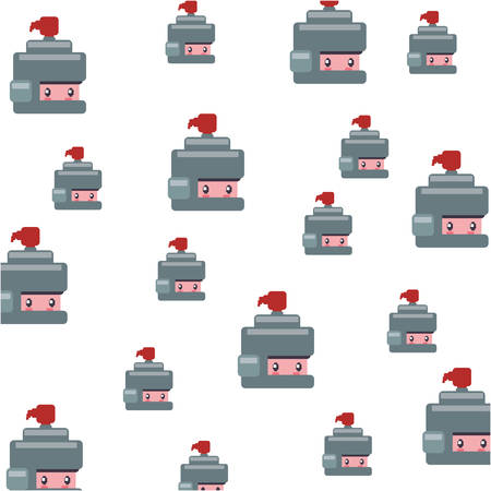 Warrior Pixelated videogame icon vector illustration graphic designのイラスト素材