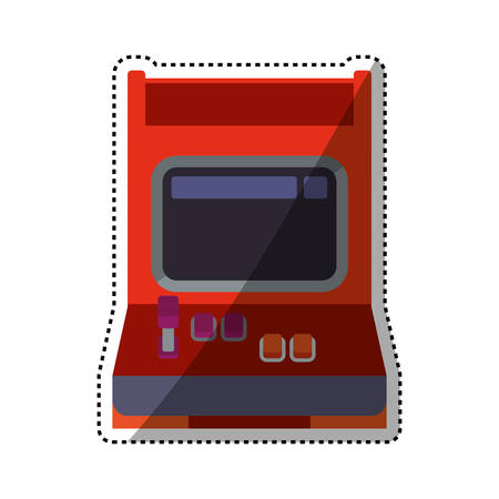 Videogame arcade machine icon vector illustration graphic designのイラスト素材