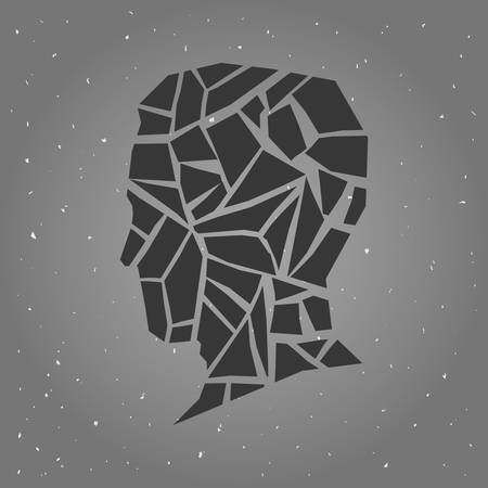 Man head silhouette icon vector illustration graphic designのイラスト素材