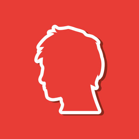 Man head silhouette icon vector illustration graphic designのイラスト素材