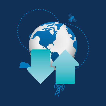 Digital communication technology icon vector illustration graphic designのイラスト素材