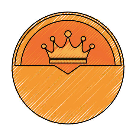 Crown royalty symbol icon vector illustration graphic designのイラスト素材