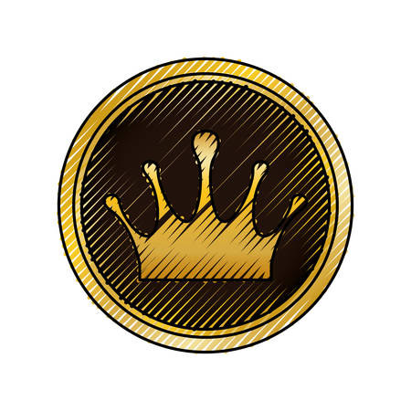 Crown royalty symbol icon vector illustration graphic designのイラスト素材