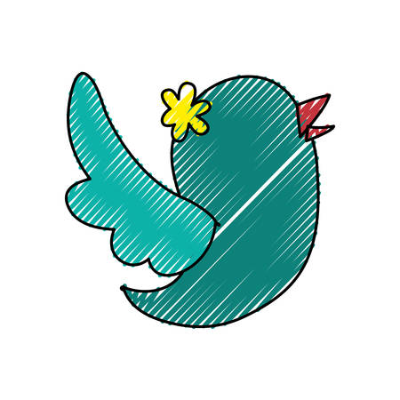 Bird cute cartoon icon vector illustration graphic designのイラスト素材